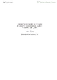 cover of the book Asociaciones de mujeres de sectores medios-altos y altos de Lima