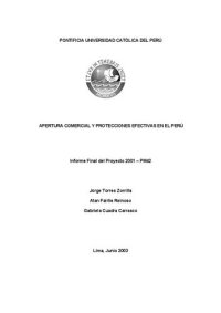 cover of the book Apertura comercial y protecciones efectivas en el Perú