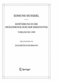 cover of the book Einführung in die Phänomenologie der Erkenntnis: Vorlesung 1909