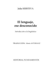 cover of the book El lenguaje, ese desconocido 1969