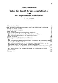 cover of the book Uber Den Begriff Der Wissenschaftslehre