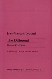 cover of the book Differend: Phrases in Dispute 