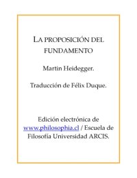 cover of the book La proposicion del fundamento