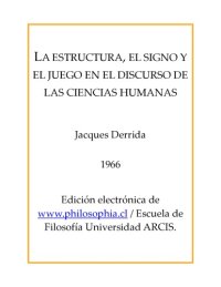 cover of the book Estructura signo juego en las ciencias humanas