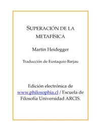 cover of the book Superaciôn de la metafîsica