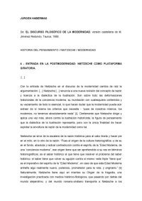 cover of the book El discurso filosôfico de la modernidad