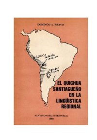 cover of the book El quichua santiagueño en la lingüística regional