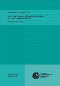 cover of the book Política Fiscal y demanda agregada: Keynes y Barro-Ricardo