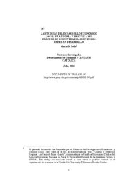 cover of the book LAS TEORÍAS DEL DESARROLLO ECONÓMICO LOCAL Y LA TEORÍA Y PRÁCTICA DEL PROCESO DE DESCENTRALIZACIÓN EN LOS PAÍSES EN DESARROLLO