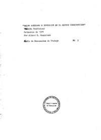 cover of the book Valor agregado e inversión en el sector construcción. Versión preliminar