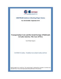 cover of the book Transportation Costs and the Social Savings of Railroads in Latin America. The Case of Peru