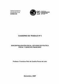 cover of the book Descentralización Fiscal: Estudios de Política Fiscal y Derecho Financiero