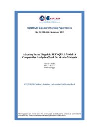 cover of the book Adapting Fuzzy Linguistic SERVQUAL Model: A Comparative Analysis of Bank Services in Malaysia