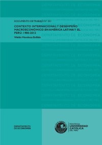 cover of the book Contexto internacional y desempeño macroeconómico en América Latina y el Perú: 1980-2012