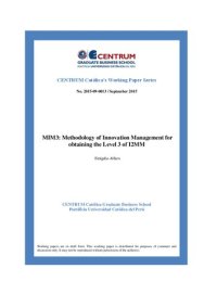 cover of the book MIM3: Methodology of Innovation Management for obtaining the Level 3 of I2MM