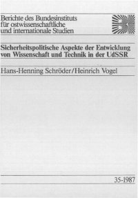 cover of the book Sicherheitspolitische Aspekte der Entwicklung von Wissenschaft und Technik in der UdSSR