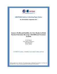 cover of the book Sensory Profile and Stability of a New Ready-to-Drink Passion Fruit Juice Beverage with Different Sweetener Systems