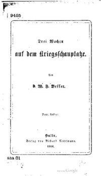 cover of the book Drei Wochen auf dem Kriegsschauplatze