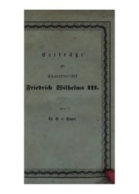 cover of the book Beiträge zur Charakteristik Friedrich Wilhelms III.