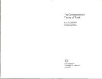 cover of the book The Correspondence Theory of Truth