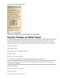 cover of the book Pensees 