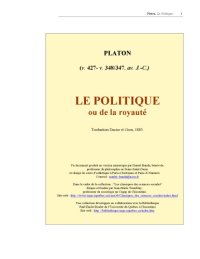 cover of the book Le Politique