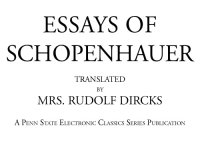 cover of the book Essay 8 - The Essays Of Schopenhauer