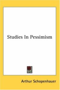 cover of the book Studies in Pessimism 