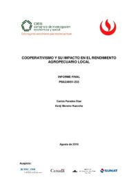 cover of the book COOPERATIVISMO Y SU IMPACTO EN EL RENDIMIENTO AGROPECUARIO LOCAL