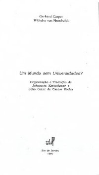 cover of the book Um Mundo sem Universidades?