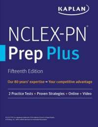 cover of the book NCLEX-PN Prep Plus: 2 Practice Tests + Proven Strategies + Online + Video