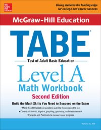 cover of the book McGraw-Hill Education TABE Level A Math Workbook