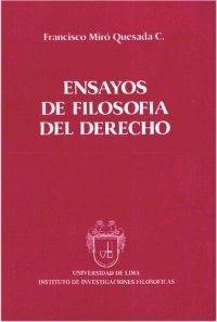 cover of the book Ensayos de filosofía del derecho