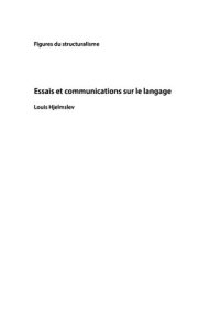 cover of the book Essais et communications sur le langage