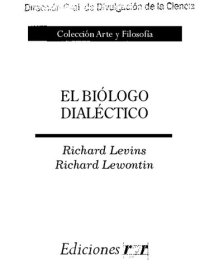 cover of the book El biólogo dialéctico