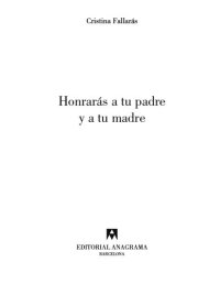 cover of the book Honrarás a tu padre y a tu madre