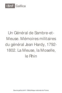 cover of the book Mémoires Militaires du Général Jean Hardy 1792-1802: Un Général de Sambre-et-Meuse