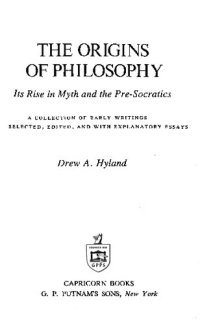 cover of the book The Origins of Philosophy