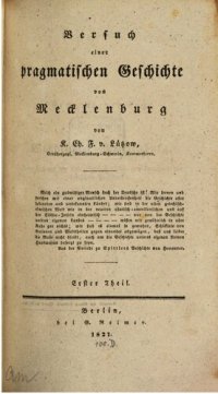 cover of the book Versuch einer pragmatischen Geschichte von Mecklenburg