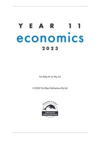 cover of the book Year 11 Economics 2023