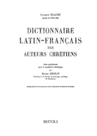 cover of the book Dictionnaire latin-français des auteurs chrétiens