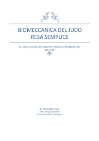 cover of the book biomeccanica del Judo resa semplice