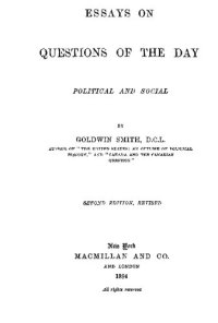 cover of the book Essays On Questions Of The Day Political And Social