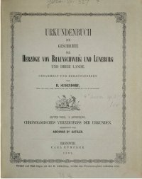 cover of the book Urkundenbuch zur Geschichte der Herzöge von Braunschweig und Lüneburg und ihrer Lande / Chronologisches Verzeichnis der Urkunden