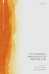 cover of the book Civil Wrongs and Justice in Private Law