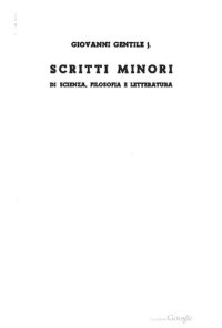 cover of the book Scritti minori. Di scienza, filosofia e letteratura