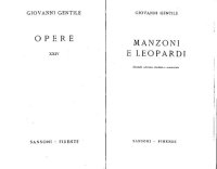 cover of the book Manzoni e Leopardi