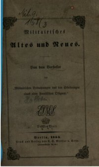 cover of the book Militärisches. Altes und Neues