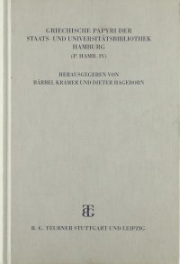 cover of the book Griechische Papyri der Staats- und Universitätsbibliothek Hamburg (P. Hamb. IV): Beiheft 4 des Archivs für Papyrusforschung