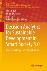 cover of the book Decision Analytics for Sustainable Development in Smart Society 5.0: Issues, Challenges and Opportunities